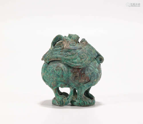 Bronze Beast Censer from Zhan戰國青銅瑞獸熏爐
