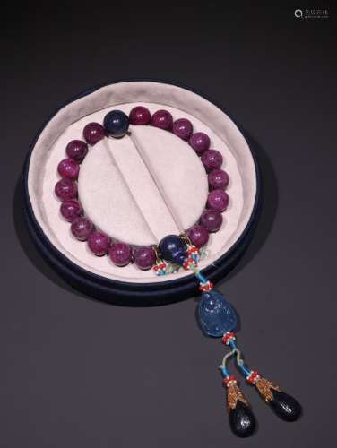 A Chinese Ruby Bracelet