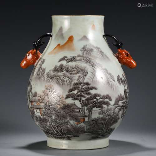 A Chinese Porcelain Landscape Vase