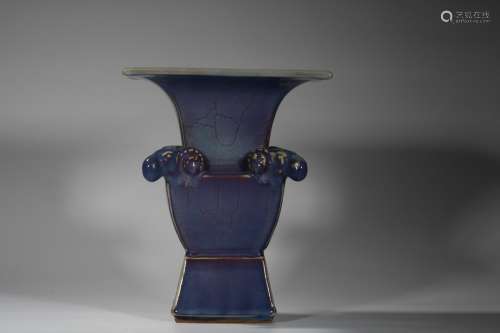 A Chinese Porcelain Jun Kiln Zun Vase
