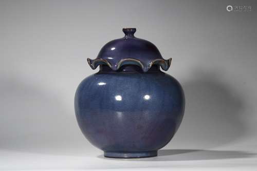 A Chinese Porcelain Jun Kiln Jar With Lid