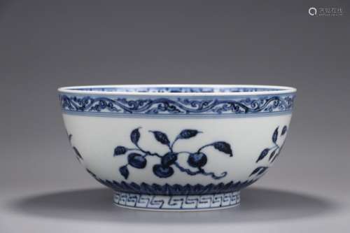 A Chinese Porcelain Blue&White Fruit Bowl