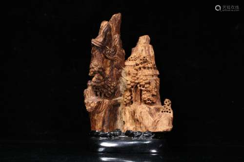 A Chinese Agarwood Mountain Ornament