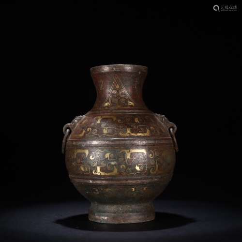 A Chinese Bronze Ware With Silver&Gold Vase