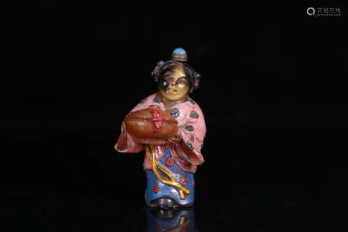 A Chinese Glassware Figure Snuff Bottle