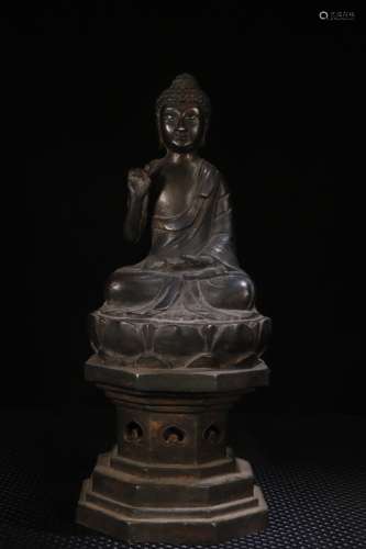 A Chinese Bronze Buddha Statue