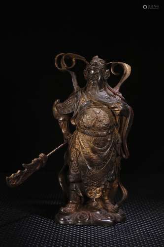 A Chinese Bronze Figure Statue