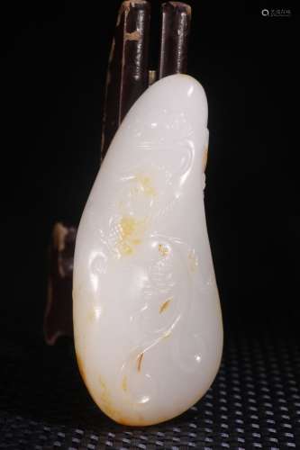 A Chinese Hetian Jade Beast Hand Piece