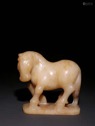 A Chinese Hetian Jade Horse Ornament