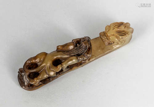 Chinese Translucent Jade Carving of Hook