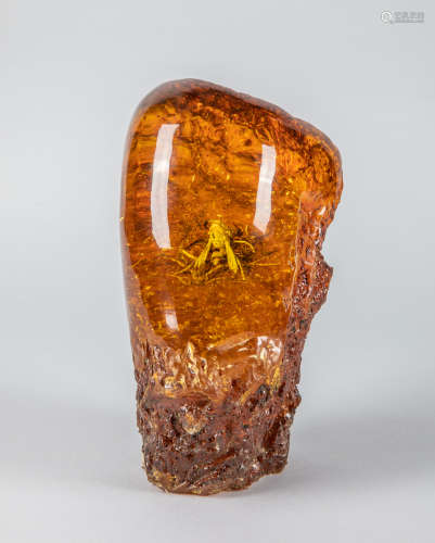 Large Art Decorated Amber Like Sculpture