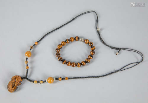 Tiger Eye Necklace and Bracelet