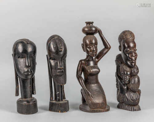 Group of African Art Wood Figures