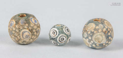Group of Roma Type Dragonfly Eye Trade Beads