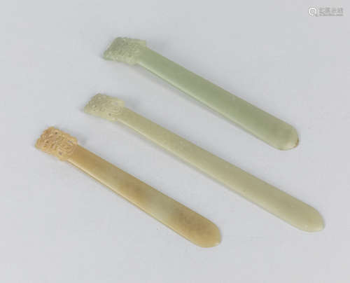 Group of Chinese Jade Hair Pins