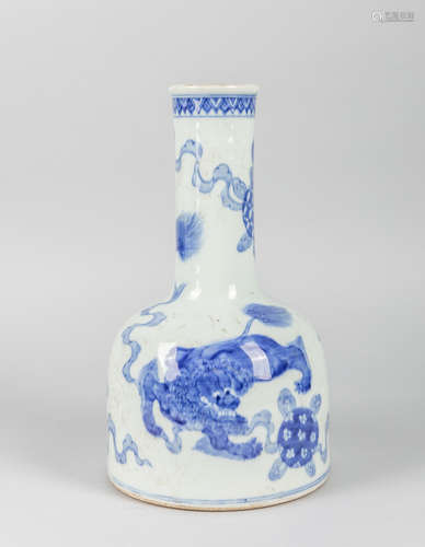 Large Chinese/Japanese Blue & White Vase