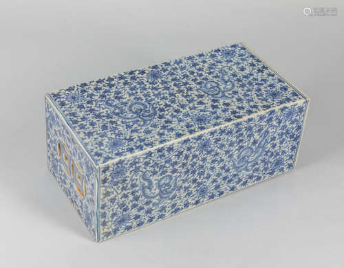 Chinese Blue & White Porcelain Pillow