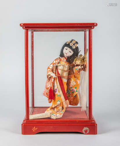 Japanese Old Yaegakihimo Hakata Kimono Geisha Girl Doll