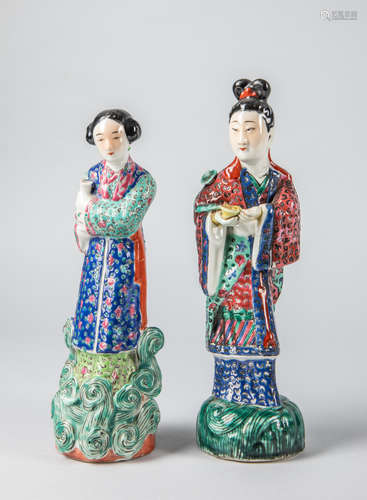 Group of Chinese Old Famille Rose Porcelain Figures