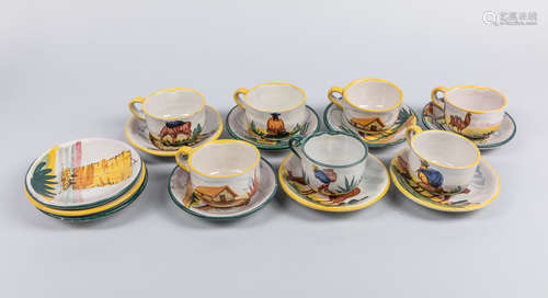 Set Of Italy Porcelain Tea Wares