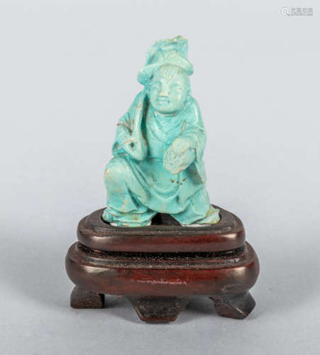 Chinese Turquoise Carving of Figure