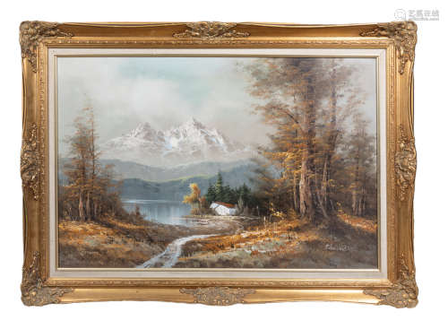 Vintage Oil Painting with Gilt Frame