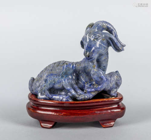 Fine Chinese Old Carved Lapis Sculpture