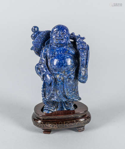 Chinese Carved Lapis Buddha