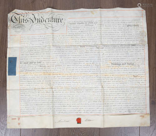 Antique Parchment Letter with Seal