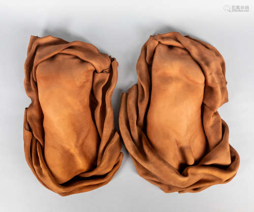 Single Art Eduardo Moya (Cuero) Leather Hanging Sculpture