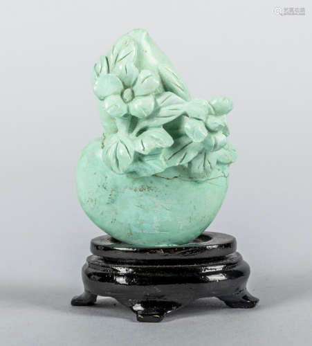 Chinese Turquoise Gourd Shape Figure