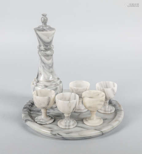 Set of Marble Wine Wares