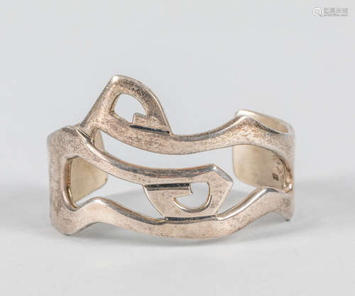 Designed Erika Hult Silver Cuff Bracelet