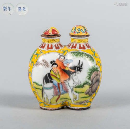 Chinese Enameled on Copper Snuff Bottle