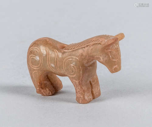 Chinese Jade Carving of Standing Horse