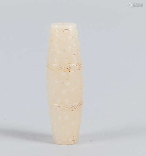 Chinese White Jade Carving Beads