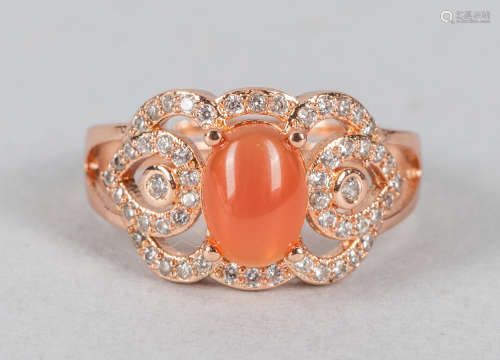 925 Marked Designer Gem Stone Ring