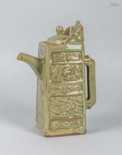 Chinese Longquan Type Porcelain Tea Pot