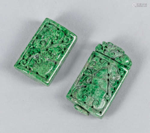 Set of Chinese Jadeite Stone Carvings