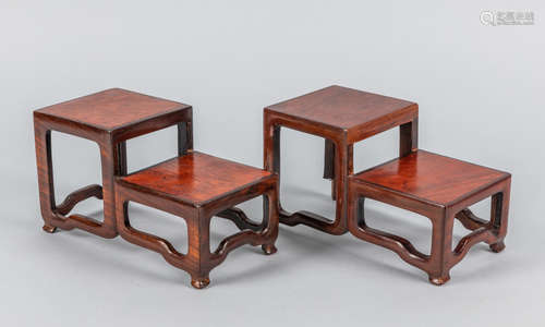 Set of Chinese Rose Wood Stands