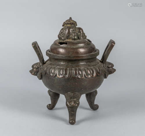 Japanese Meiji  Bronze Censer