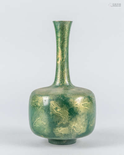 Important Japanese Inuyasha Bronze Cabinet Vase