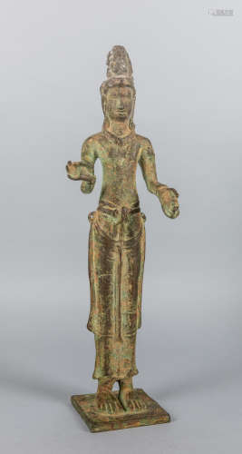 Tall South Asian Bronze Buddha