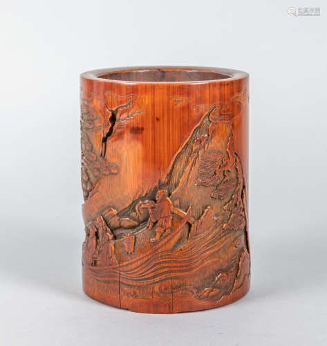 Chinese Old Bamboo Brush Pot