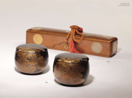 明治時期 天皇家族菊紋文盒