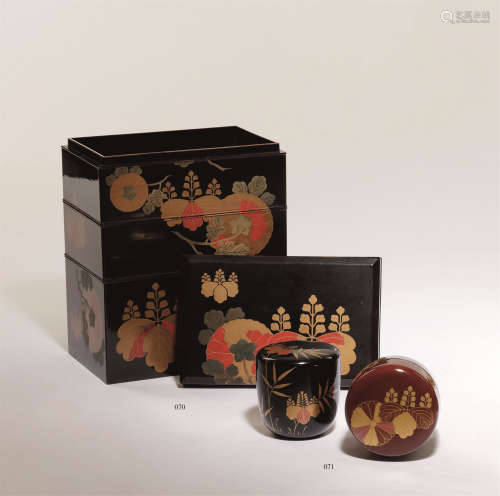 明治時期 桐紋蒔繪菓子盒