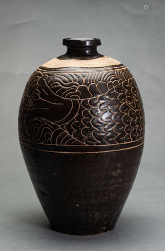 BIG BOTTLE, CIZHOU KILN, SONG AND JIN PERIOD, CHINA