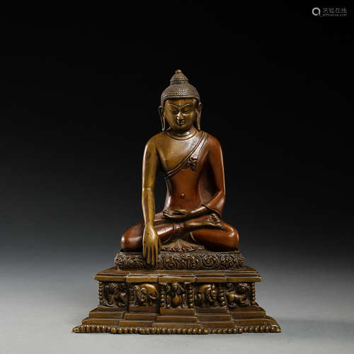 CHINESE BRONZE SEATED BUDDHA