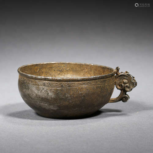 CHINESE TANG DYNASTY STERLING SILVER CUP