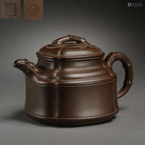 CHINA QING DYNASTY ZISHA POT